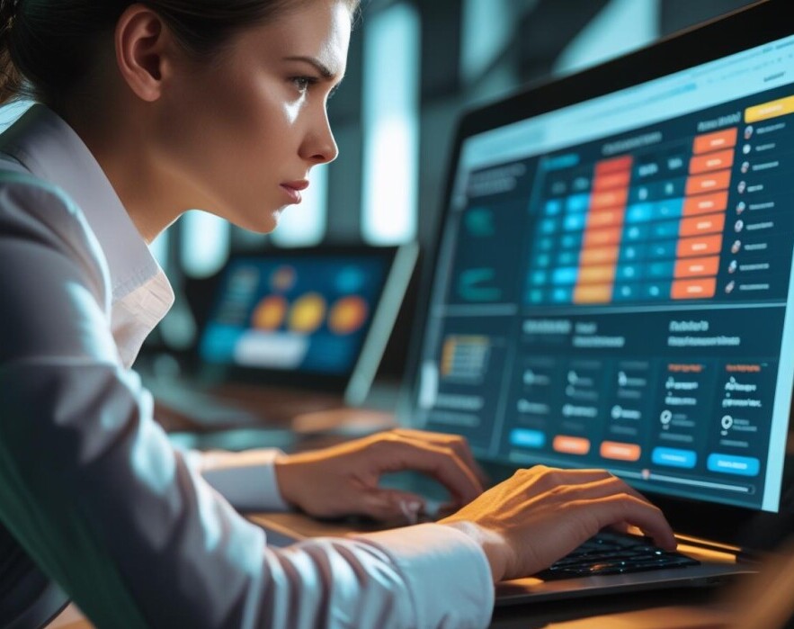 Person using advanced dashboard with multiple tool integrations