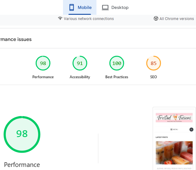 FF PageSpeed Insights Mobile 250625
