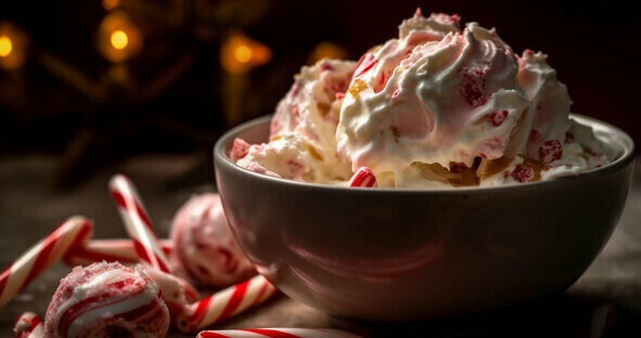 Christmas Ice Cream Desserts to Sweeten Your Festivities image 3 candy cane sundae frosted fusions