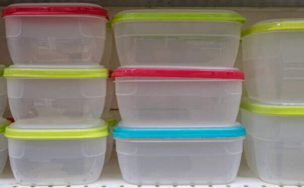 How To Store Homemade Ice Cream To Prevent Freezer Burn image 5 plastic storage containers stacked frosted fusions