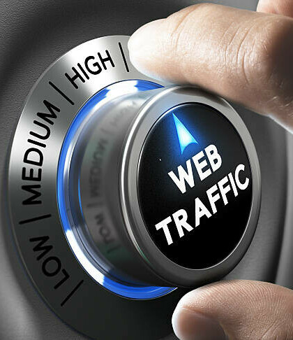 Effective Strategies To Drive Traffic To Your Affiliate Marketing Website image 1 dial with arrow pointing to high for website traffic make xtra money online