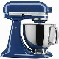 The KitchenAid Food Processor - A Detailed Review image 8 side profile dark blue KitchenAid stand mixer frosted fusions