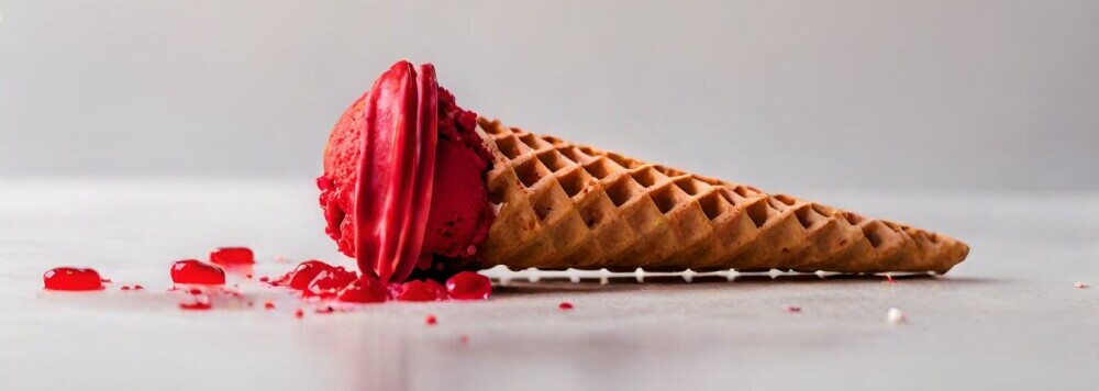 Love at First Scoop Learn to Craft Your Own Red Velvet Homemade Ice Cream image 3 red velvet ice cream in waffle cone frosted fusions