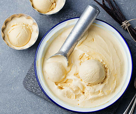Classic Ice Cream Desserts image 4 vanilla ice cream with vanilla pods frosted fusions