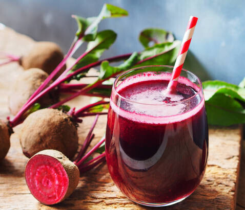 Which Smoothie Style Suits You Best image 11 vibrant beetroot smoothie with beetroot tops to the side frosted fusions