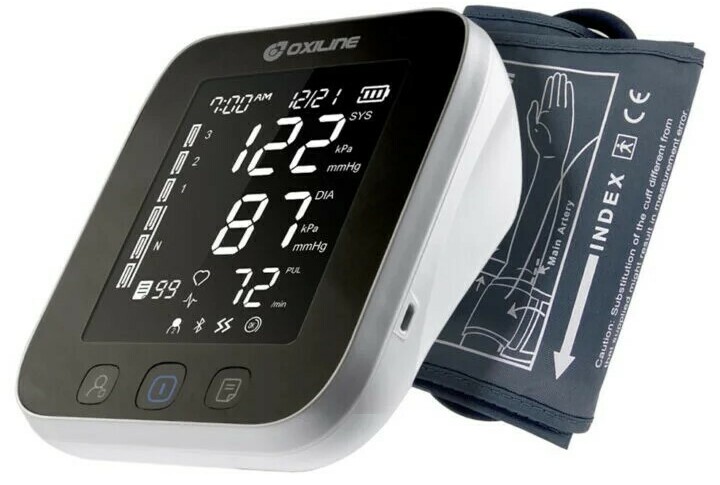 oxiline blood pressure monitor with oxiline link.