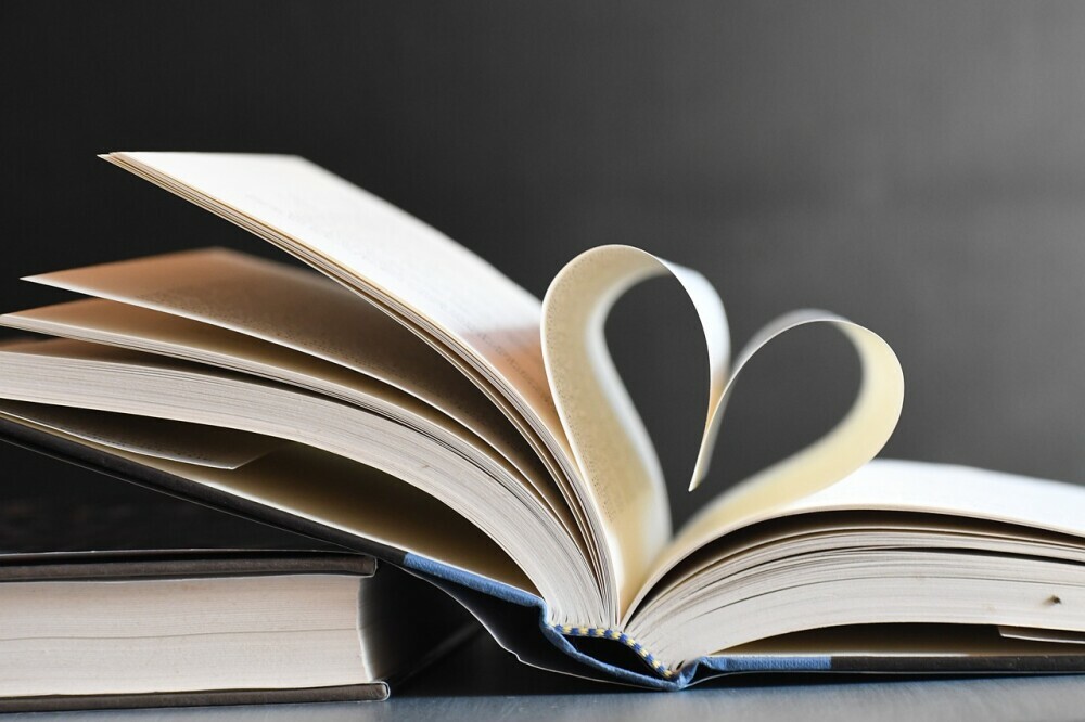 heart shape from book pages