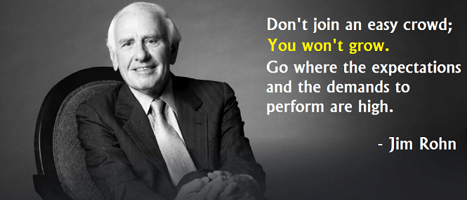 Jim Rohn portrait & quote