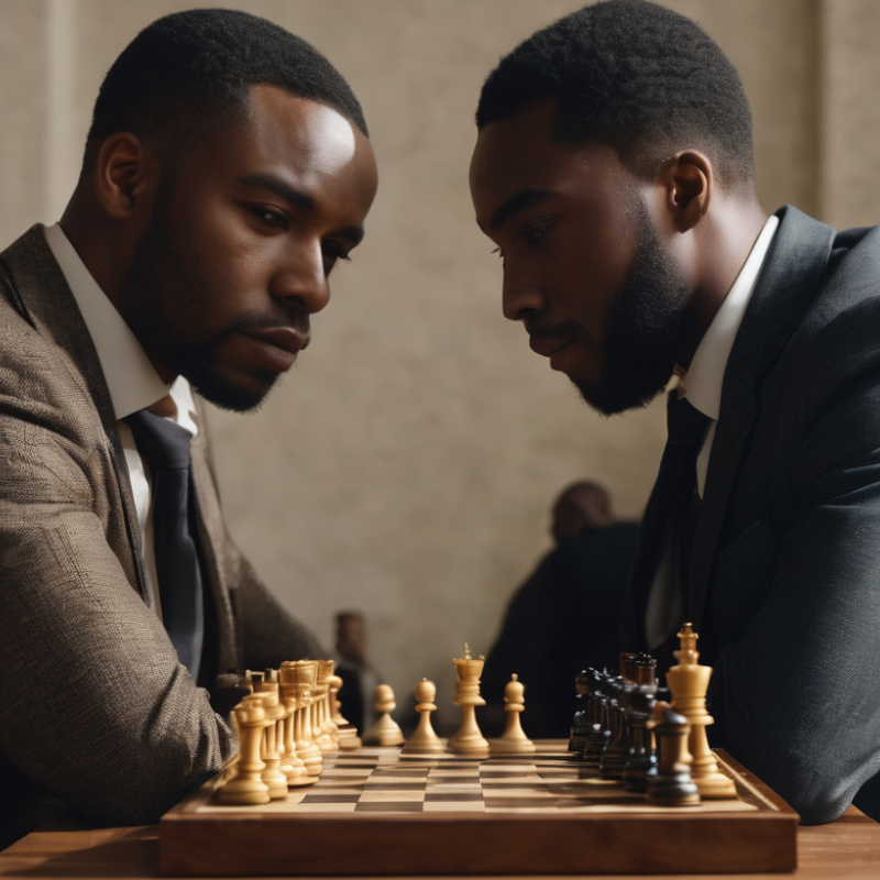 Men playing chess