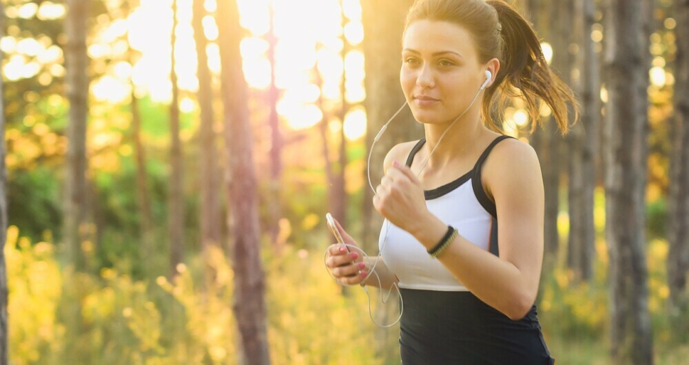 Girl jogging