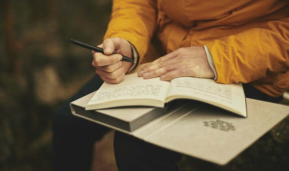 person journaling
