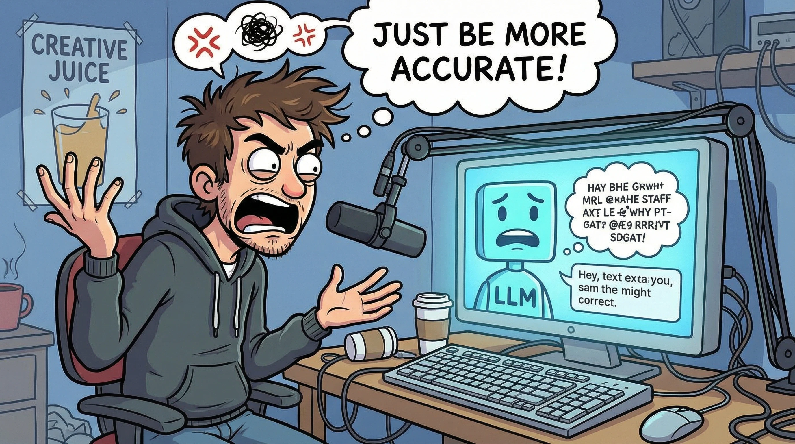 digital creator being mean to his llm