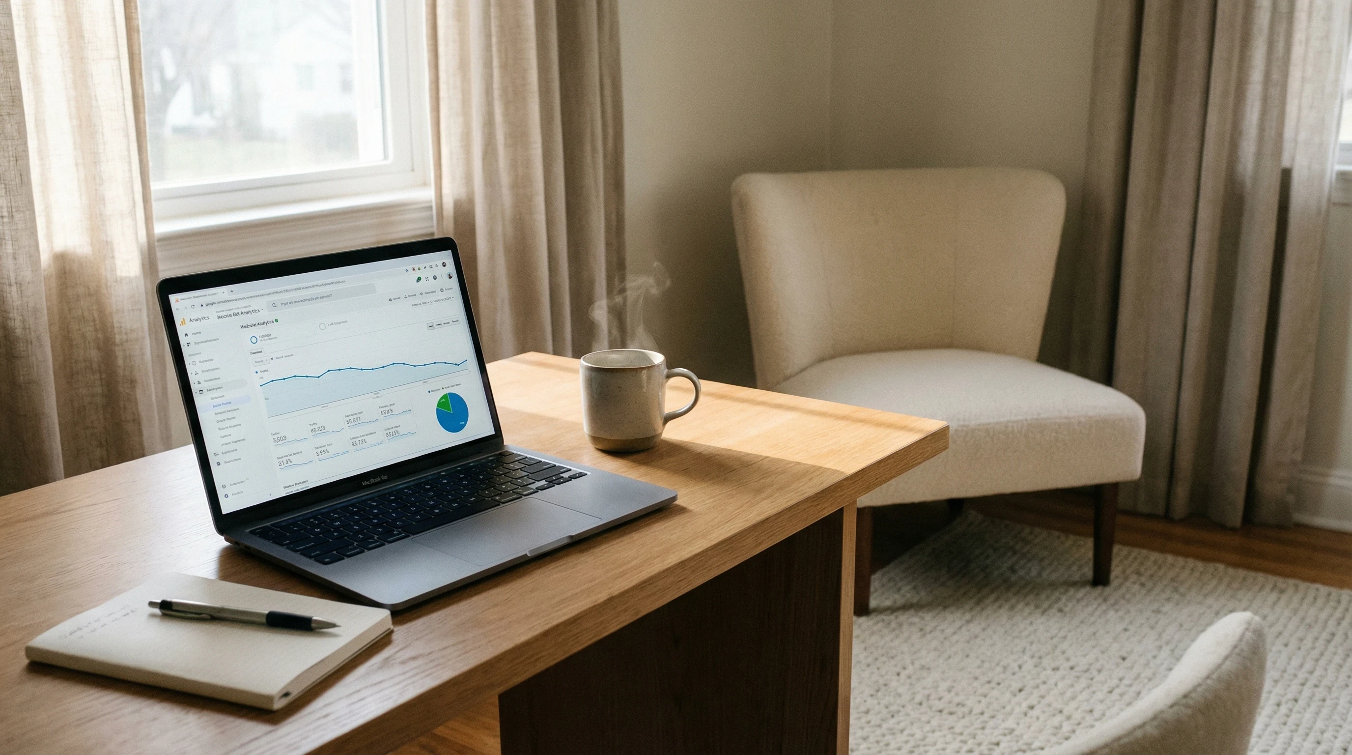 Laptop showing a decline