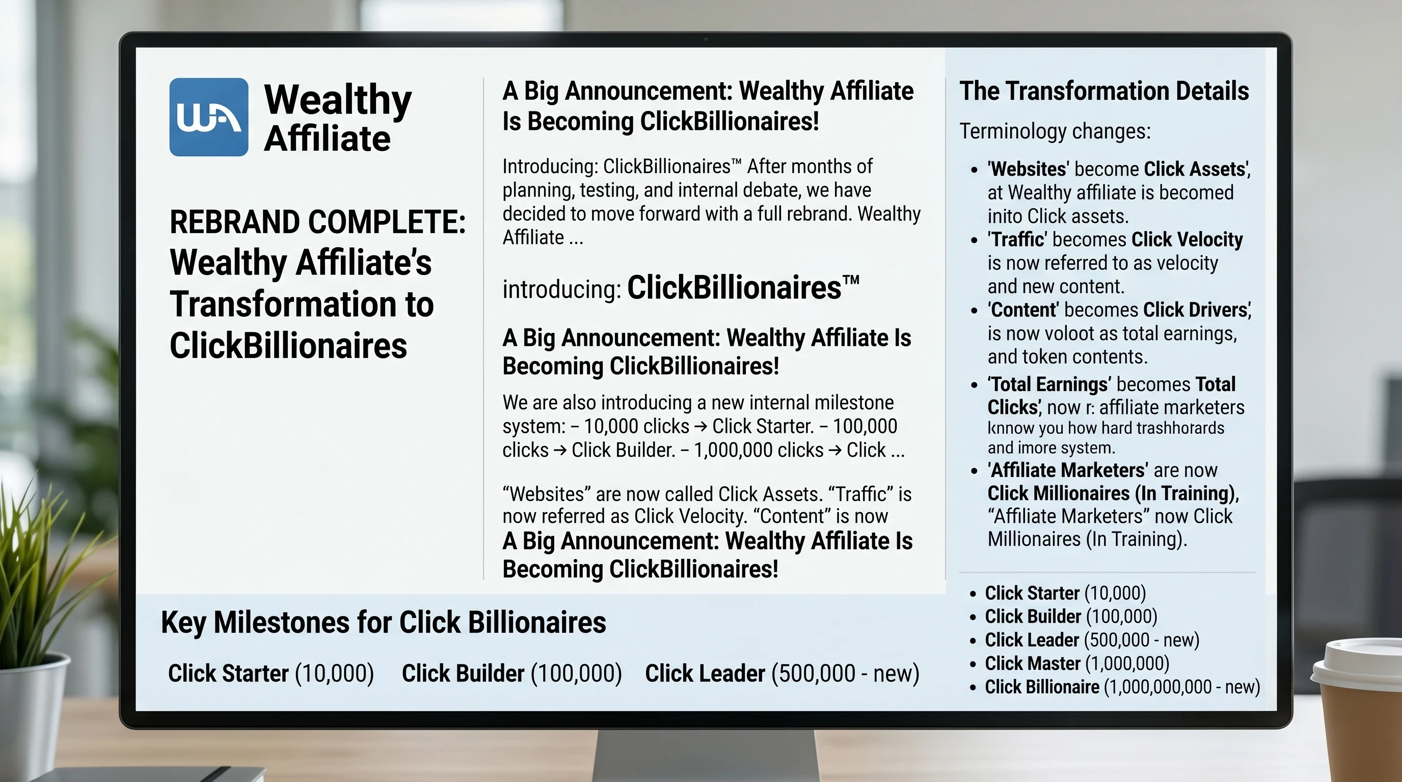 ClickBillionaires infographic created by AI