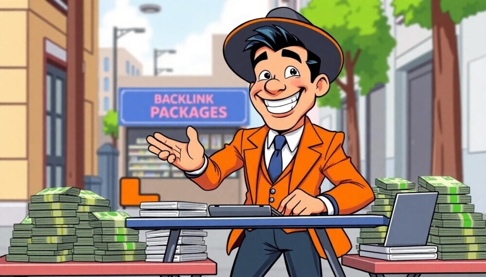 Con Man selling backlinks