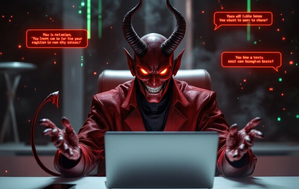 AI Devil spreading misinformation