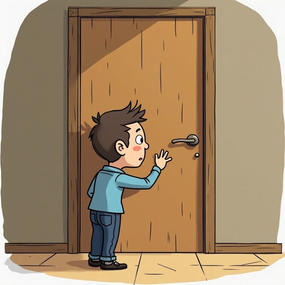 Person knocking at the door