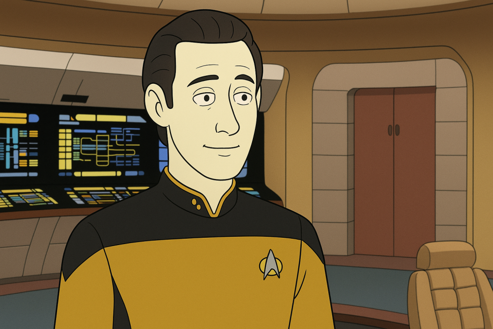 Cartoon Image of Commander Data