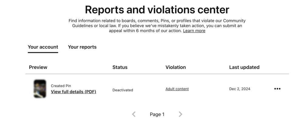 Report and Violations Notice 