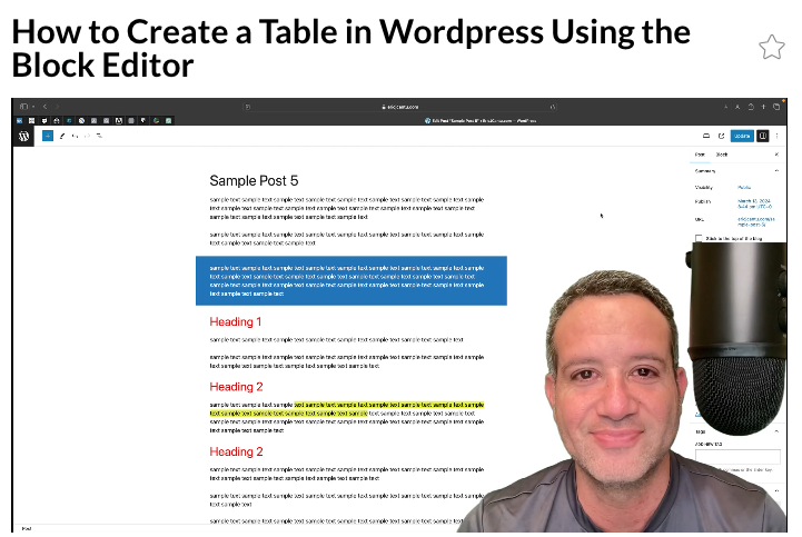 how to create a table