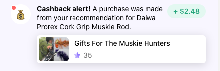 cashback alert from my benable site