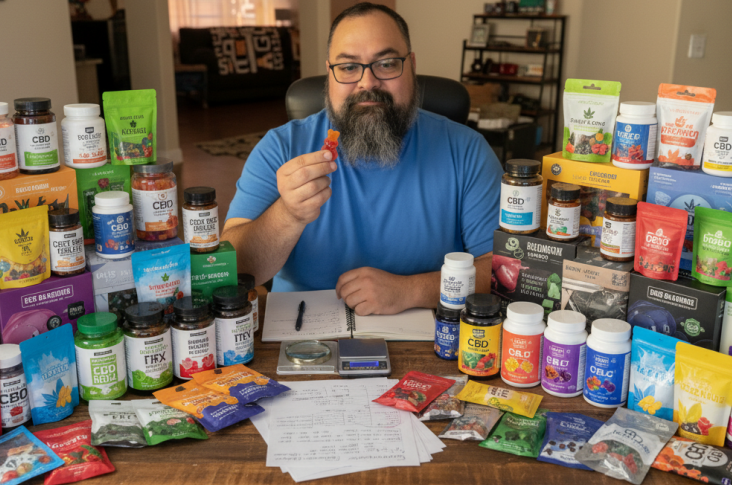 AI generated Image of CBD Gummies and me