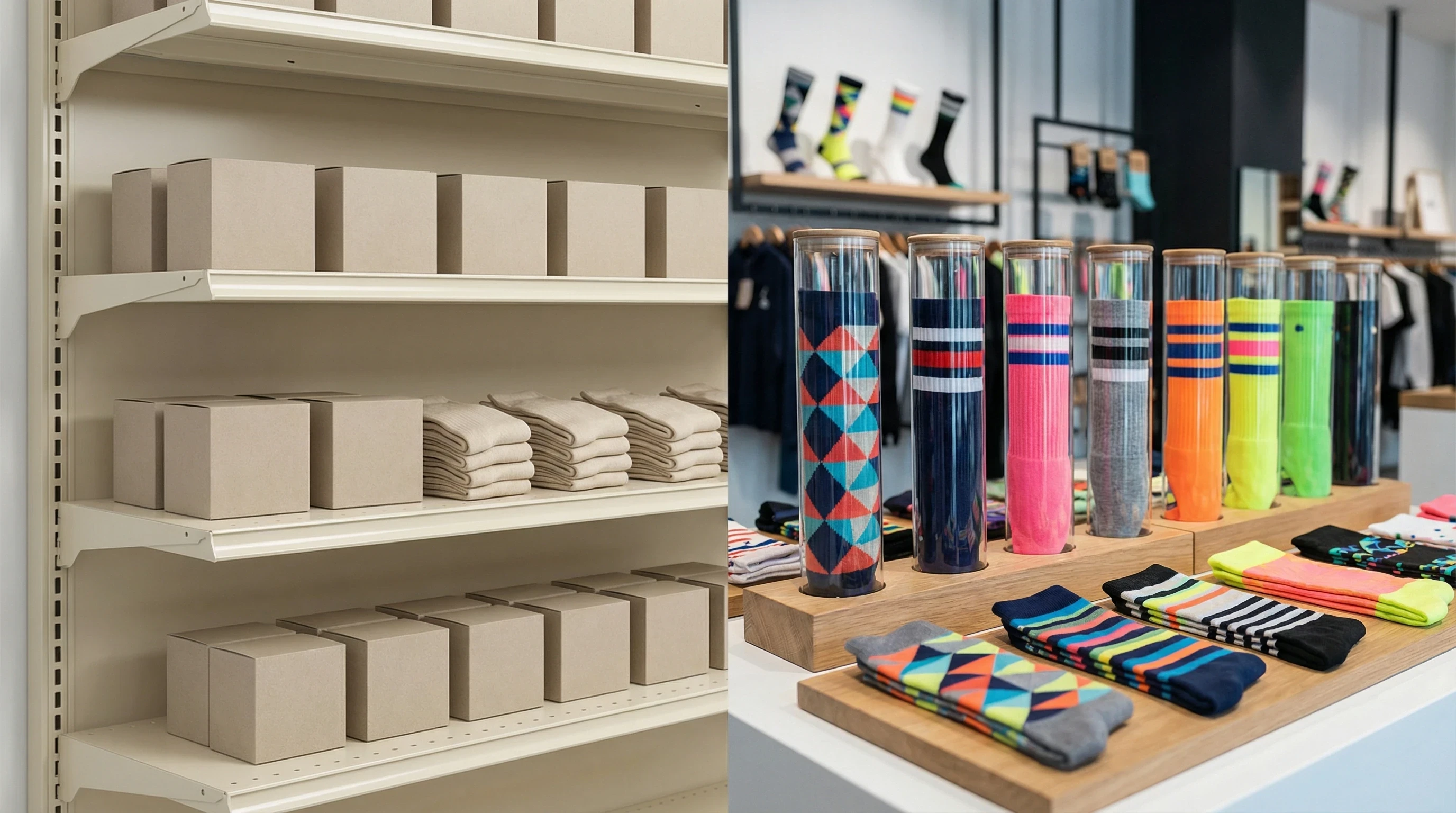 Comparison of old medical-style compression socks versus newer everyday athletic-style options.