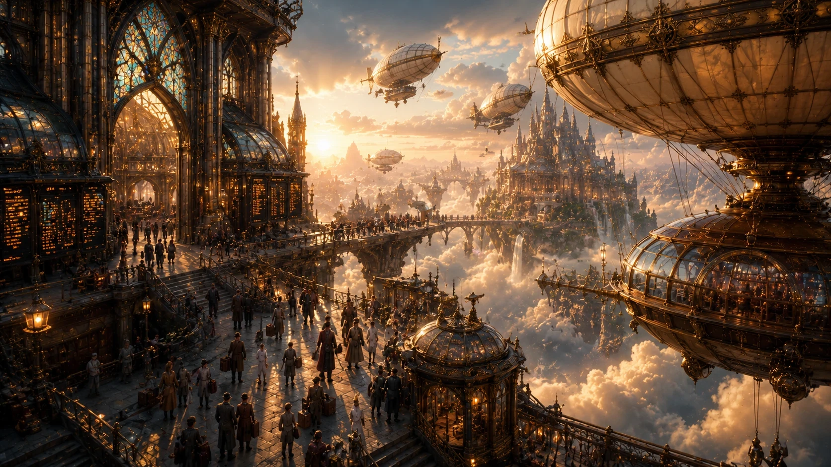 Airport between the worlds