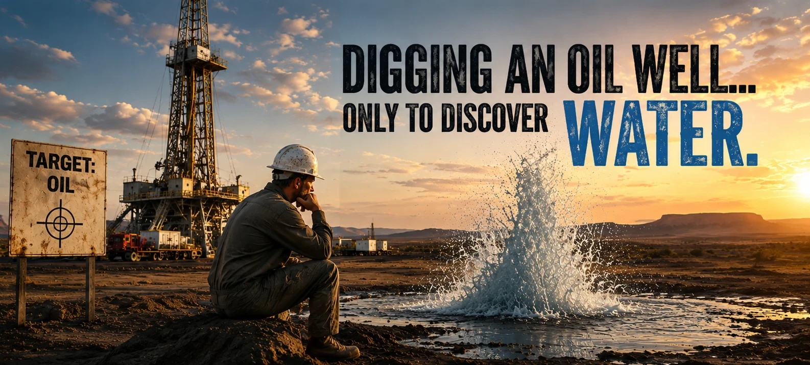 Digging a Oilwell Only to Find Water