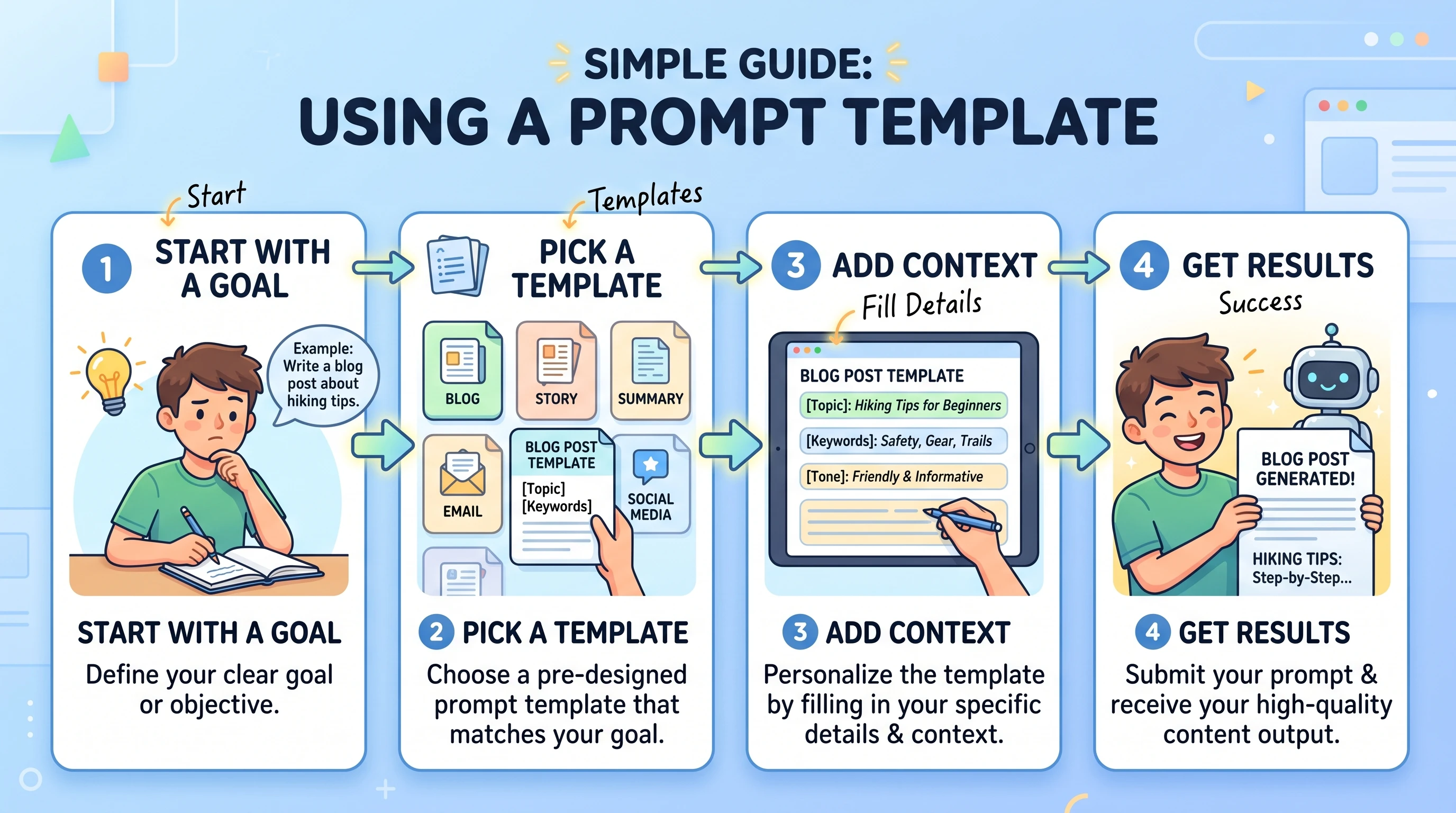 Prompt template workflow chart