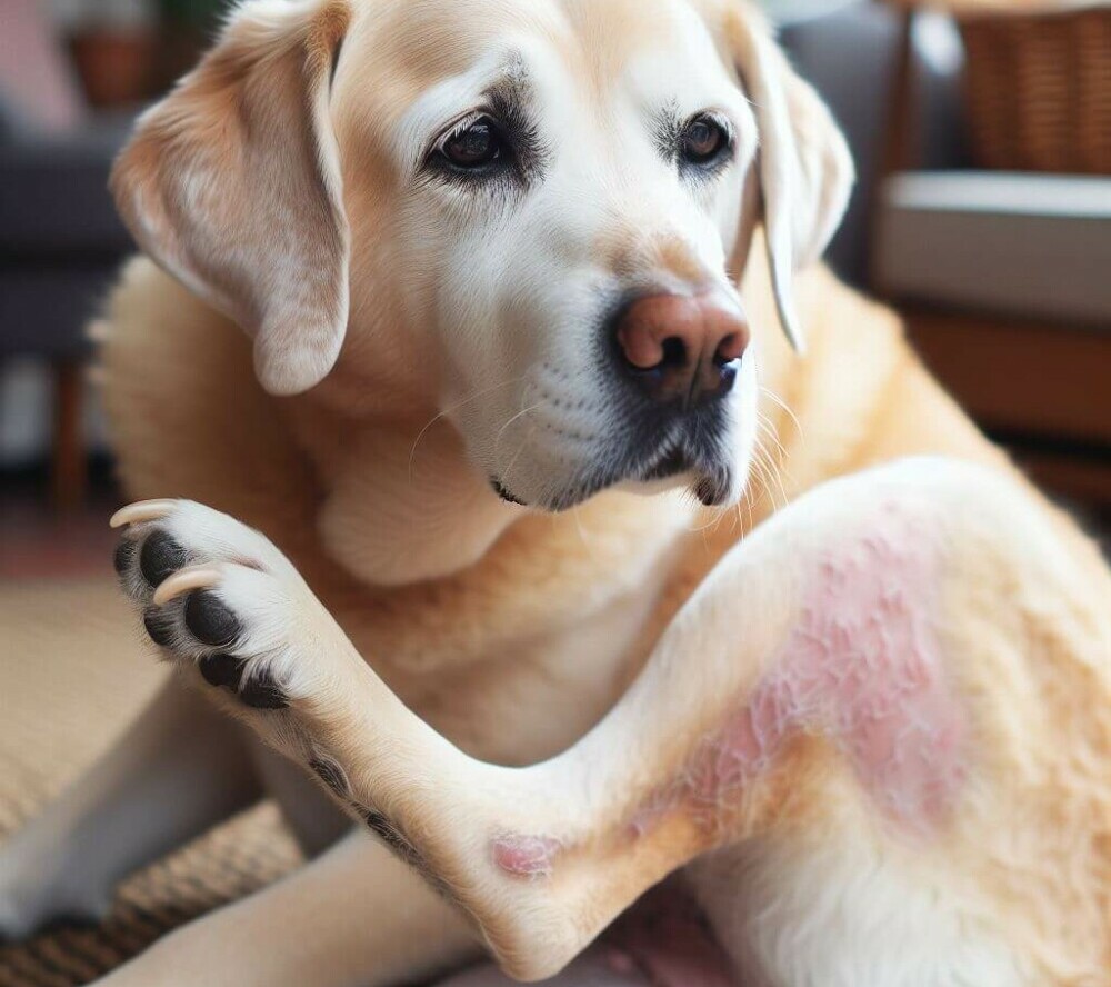 Senior dog with iritated skin - Golden Years Paws