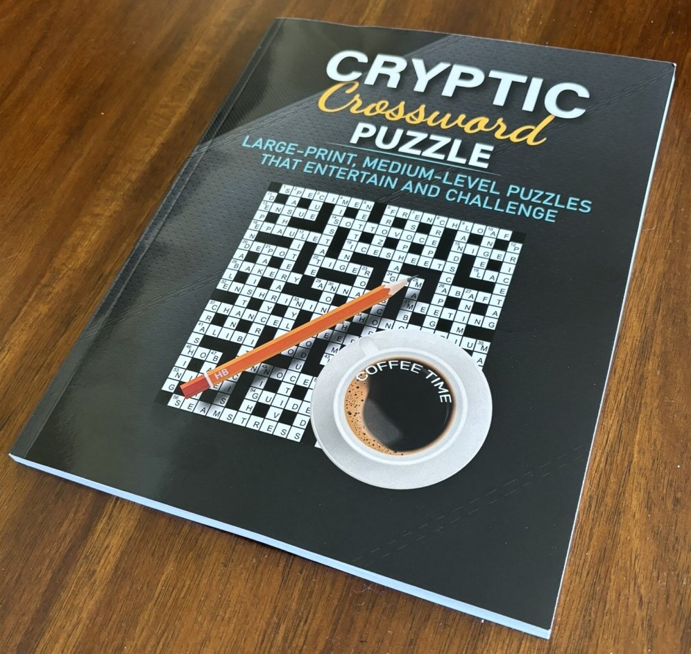 picture of a book of medium level puzzles to give beginner idea after mastering easy cryptic crosswords