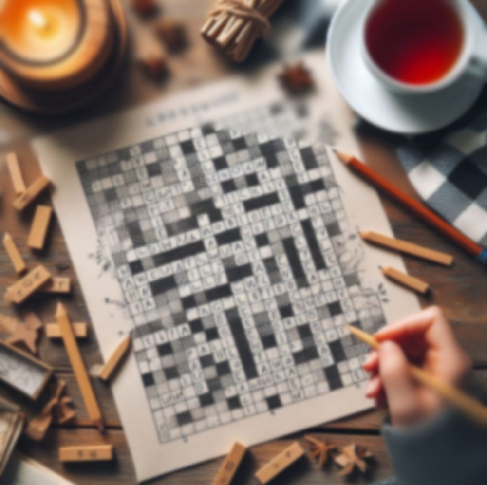Blurred crossword grid