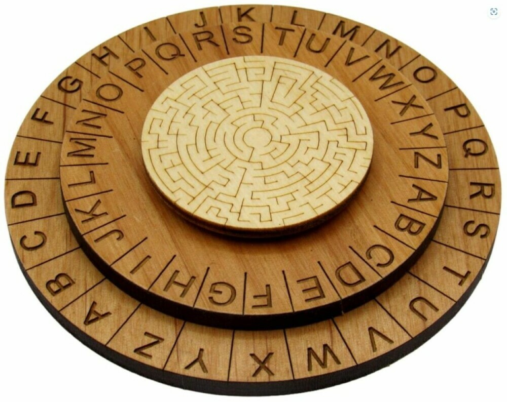 cipher wheel representing escape room puzzles ideas