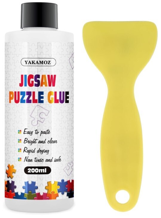 Picture of Yakamoz jigsaw glue bottle and spreader