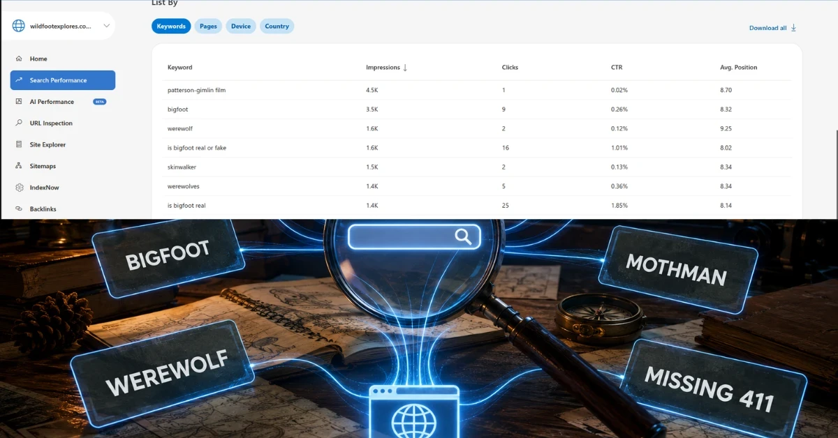 Glowing Keywords Guide Website Discovery