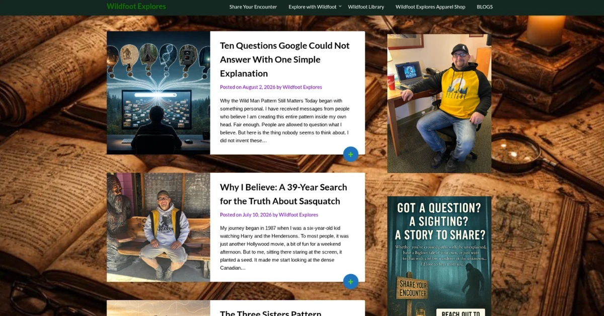 My blog page on my website