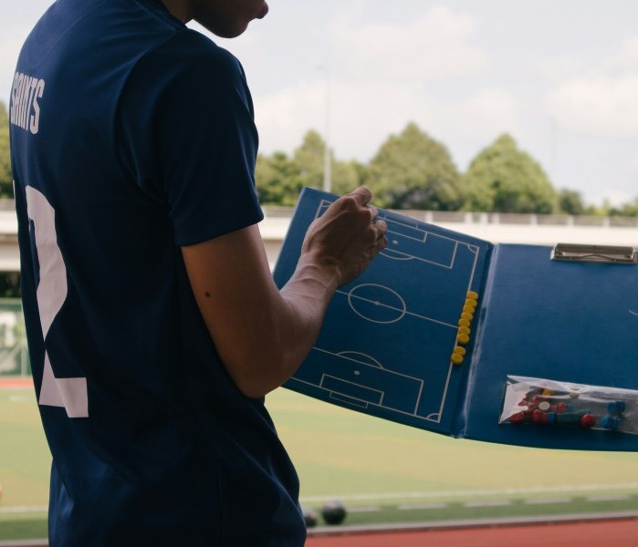 Printable soccer practice plan on clipboard