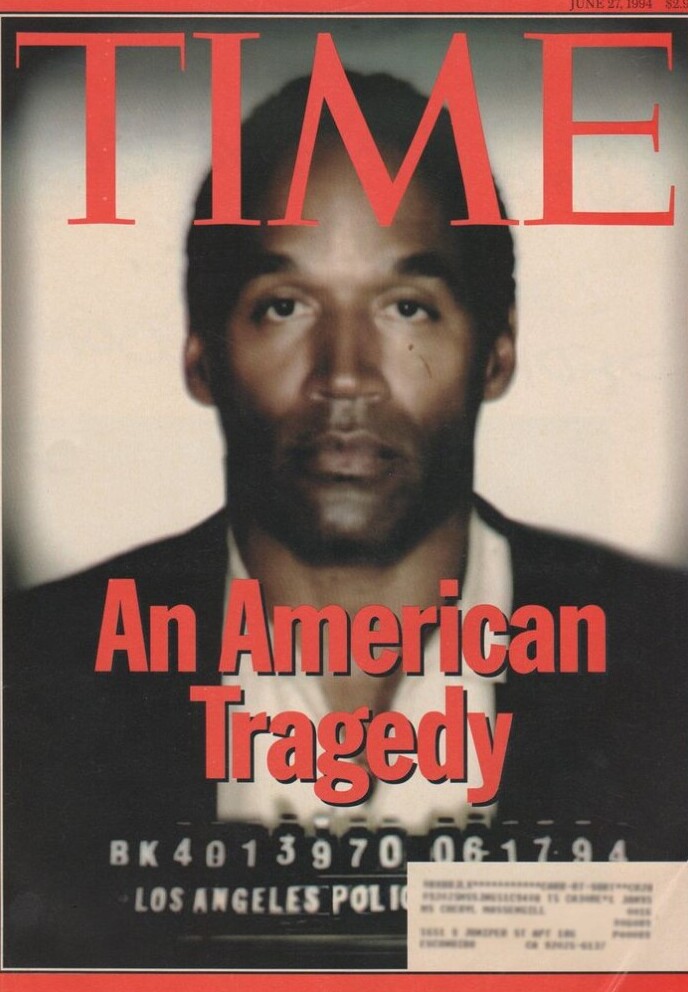 Time magazine cover photo of OJ Simpson