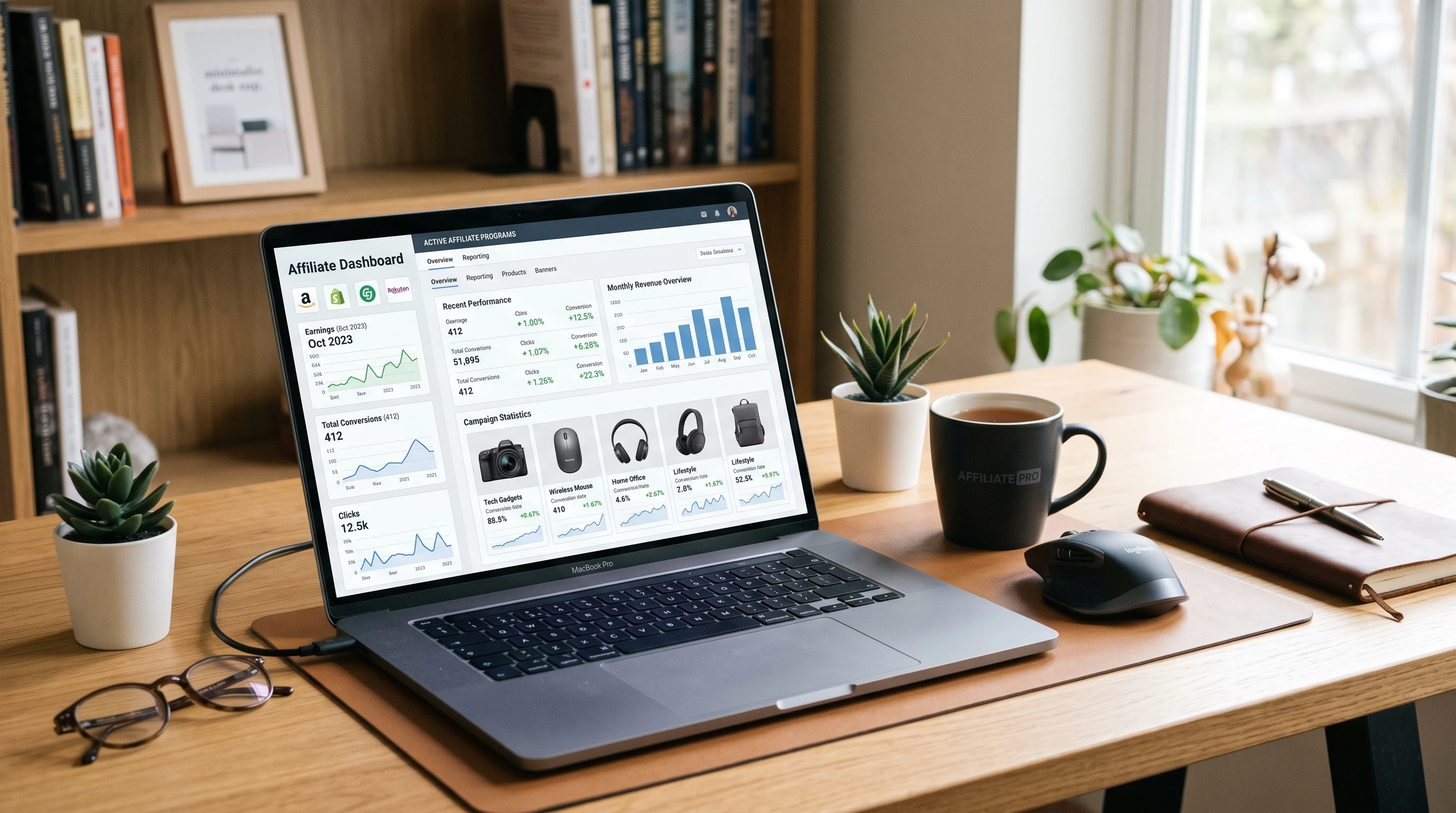Beginner-friendly affiliate program dashboard screenshot