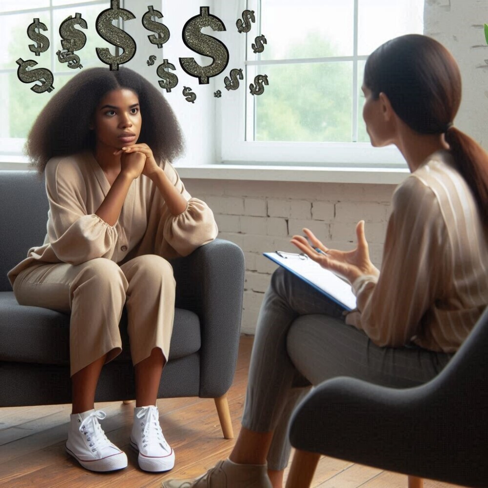 woman seeking professional help about finances