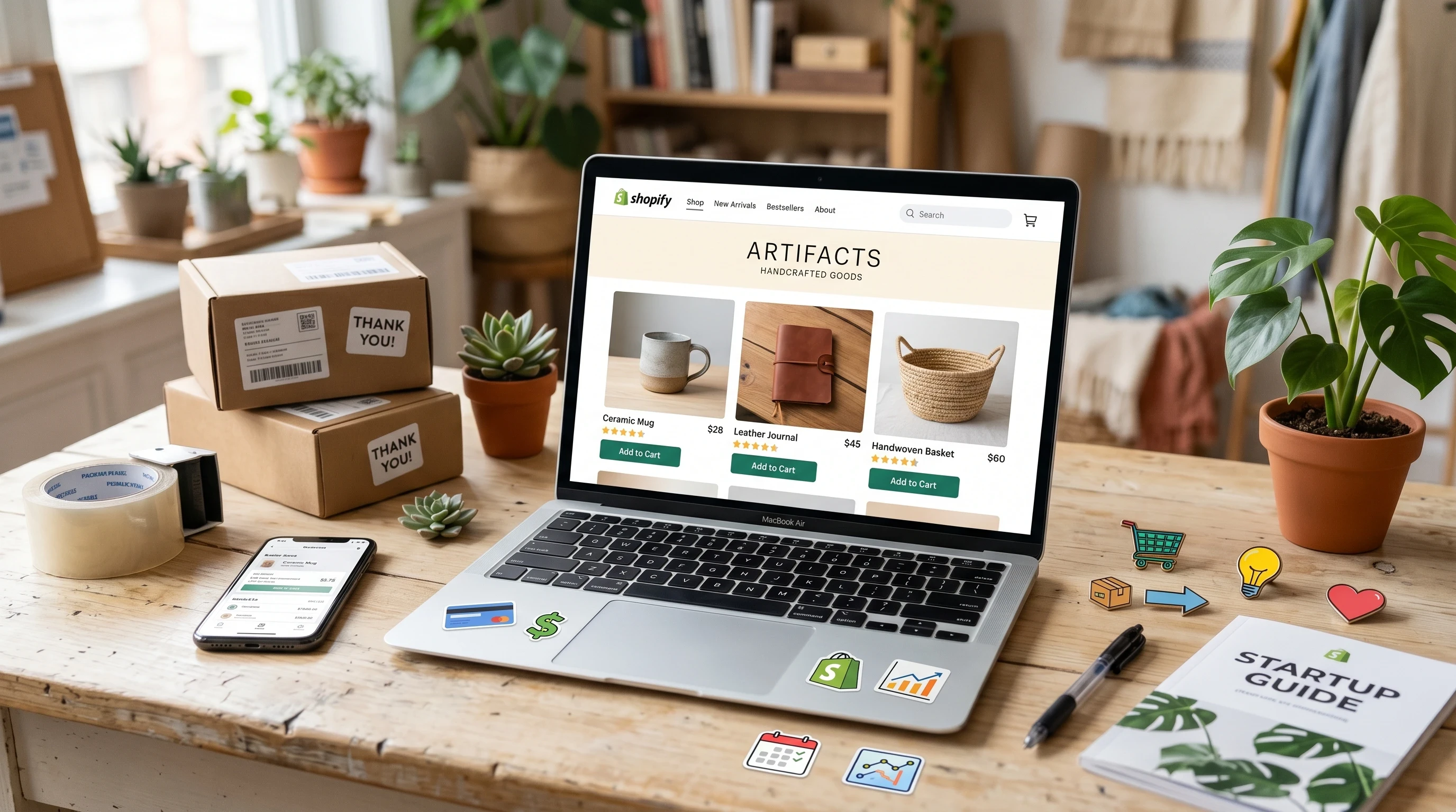 Shopify plans concept illustration