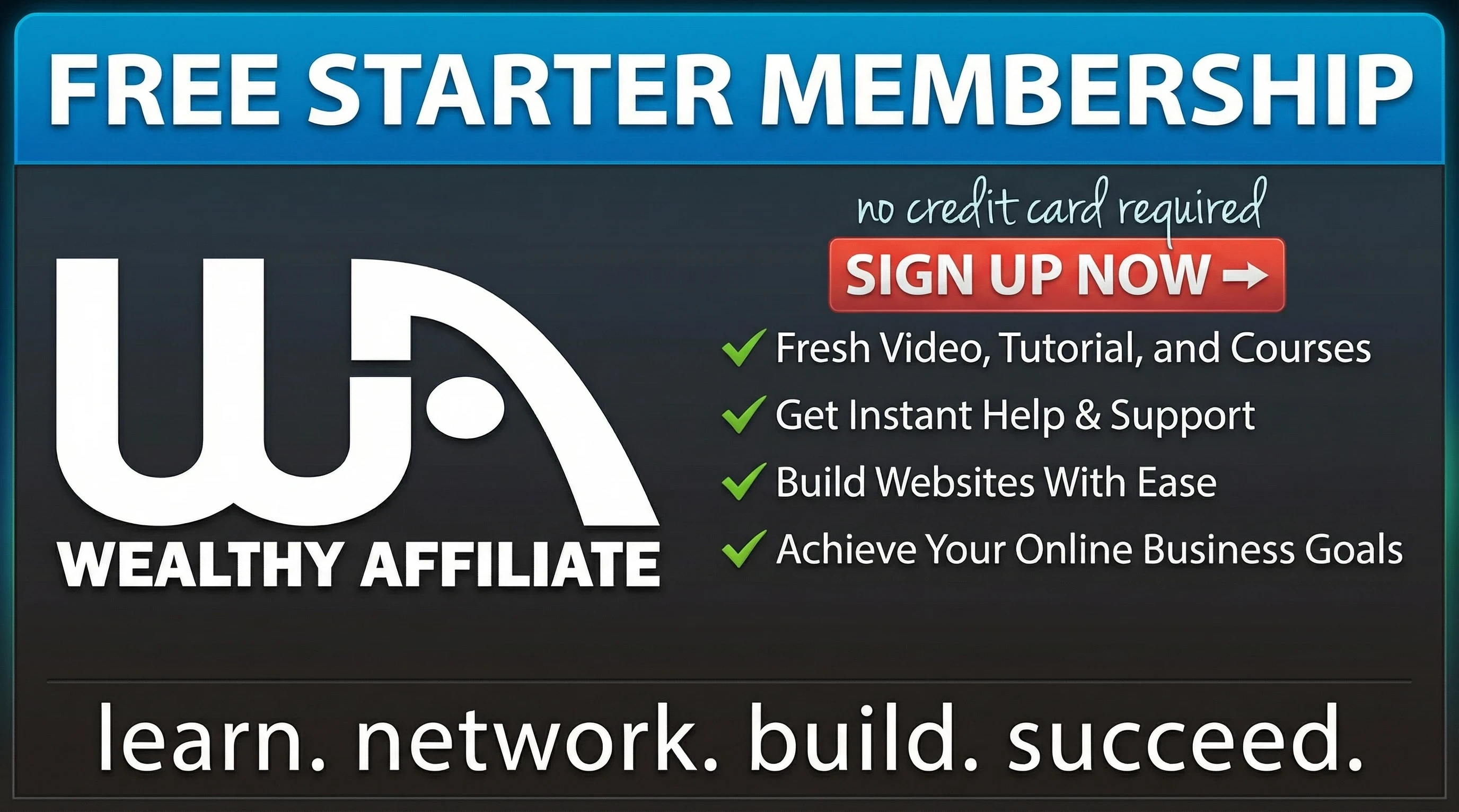 Wealthy Affiliate Sign Up Page