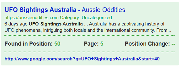 UFO Sightings Australia