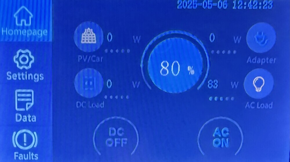 Bluetti AC200P Screen