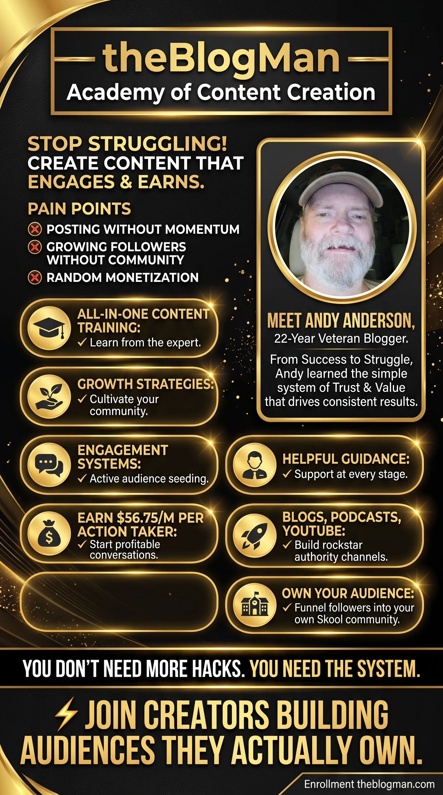 Black and Gold Infographic theBlogMan Academy