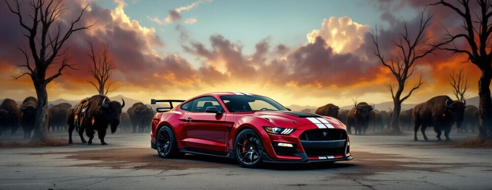 Ford Shelby Mustang 500 GT Cobra with Buffalo Mural