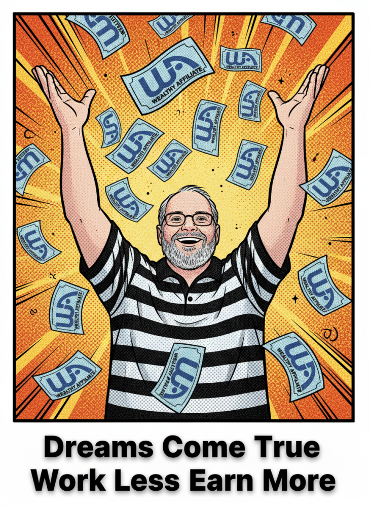 Working Less Earning More Comic Book Image