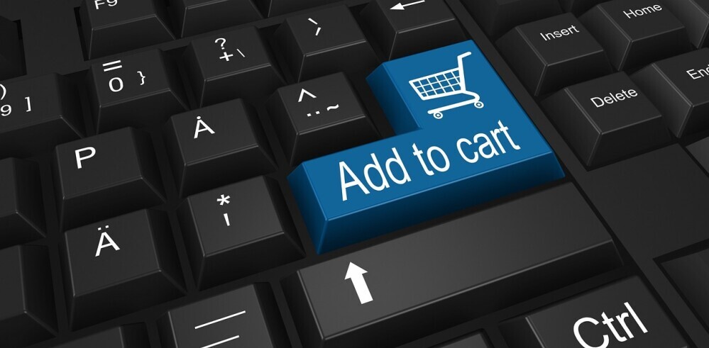 Online shopper ready to buy