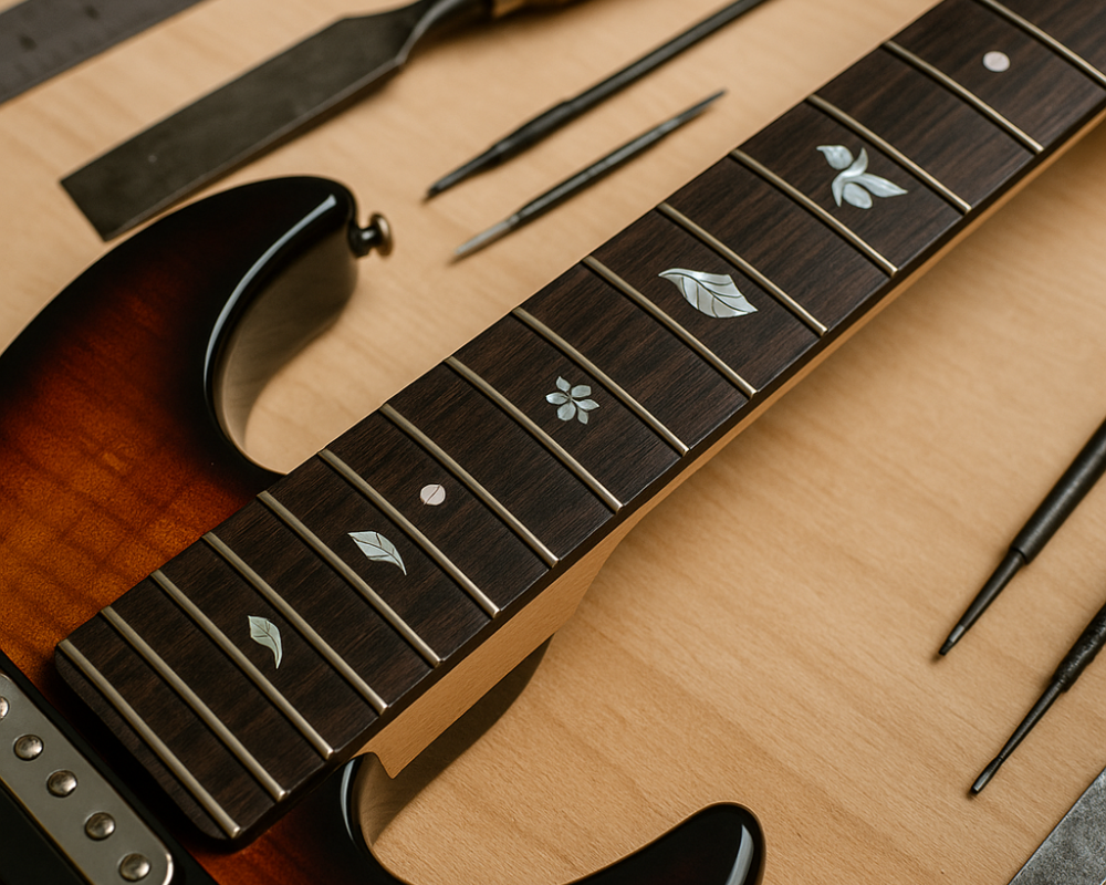 Customizing Your Electric Guitar Kit With Unique Fretboard Inlays